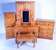 VINTAGE 20TH CENTURY COUNTRY PINE BEDROOM SUITE