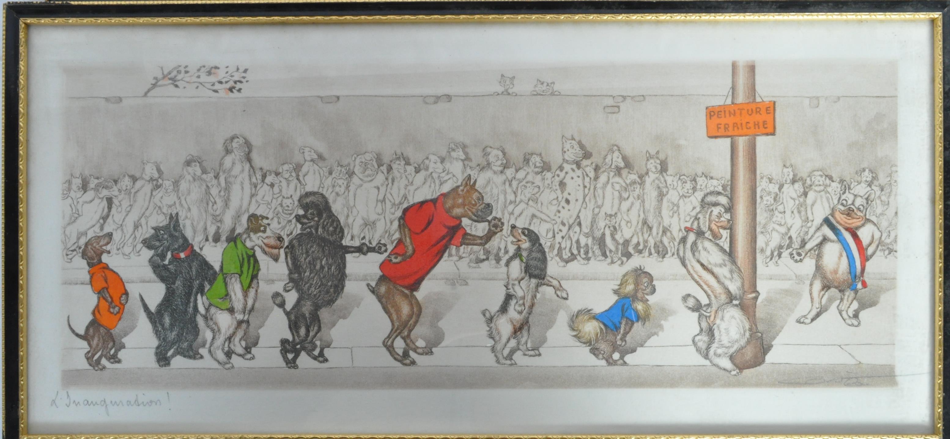 BORS O'KLEIN - DIRTY DOGS OF PARIS - PAIR OF SIGNED PRINTS - Image 3 of 8