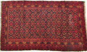 AN EARLY 20TH CENTURY ISLAMIC TURKOMAN SUZANY FLOOR RUG