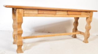 19TH CENTURY COUNTRY PINE REFECTORY DINING TABLE