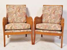 PAIR OF CONTEMPORARY MULTIYORK STYLE CANED ARMCHAIRS
