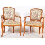 PAIR OF LOUIS XVI FRENCH STYLE FATEUIL ARMCHAIRS