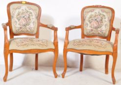 PAIR OF LOUIS XVI FRENCH STYLE FATEUIL ARMCHAIRS