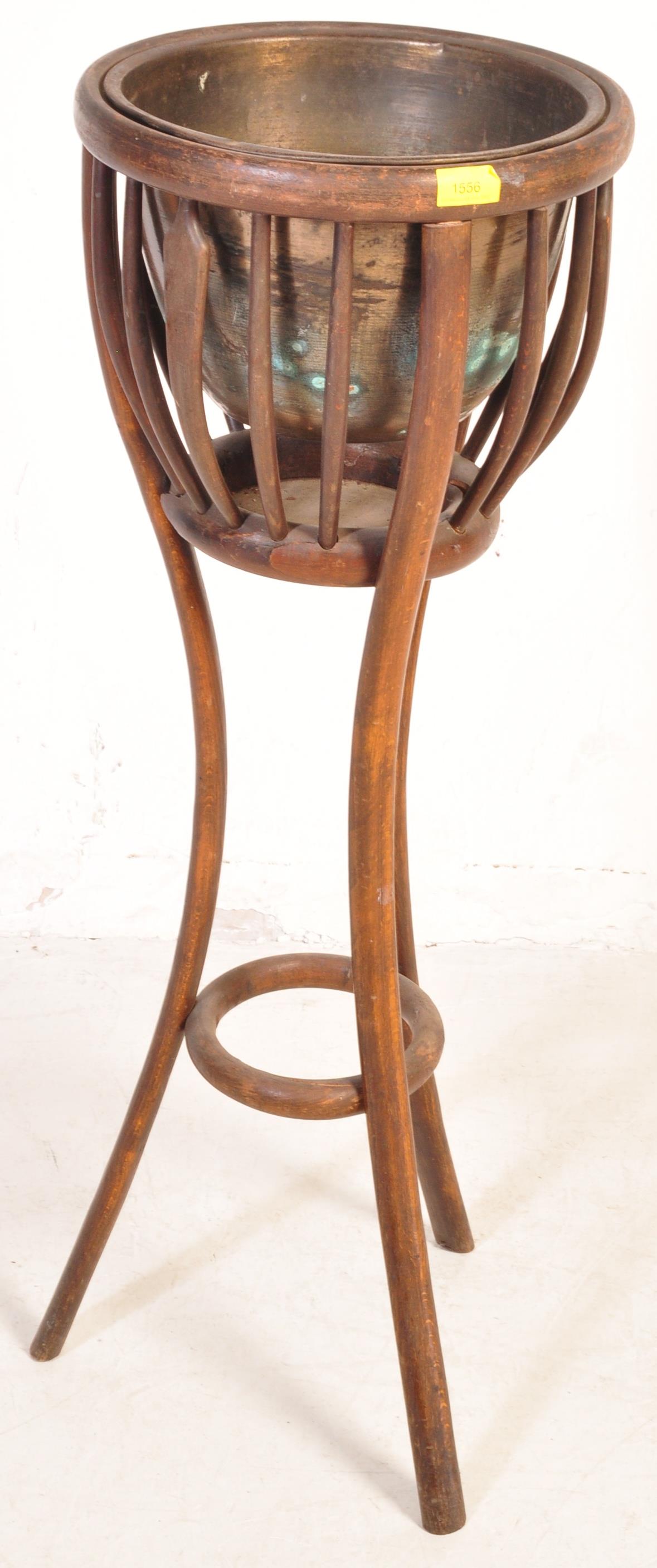 AN EDWARDIAN MAHOGANY JARDINIERE - TORCHERE PLANTER - Image 2 of 6