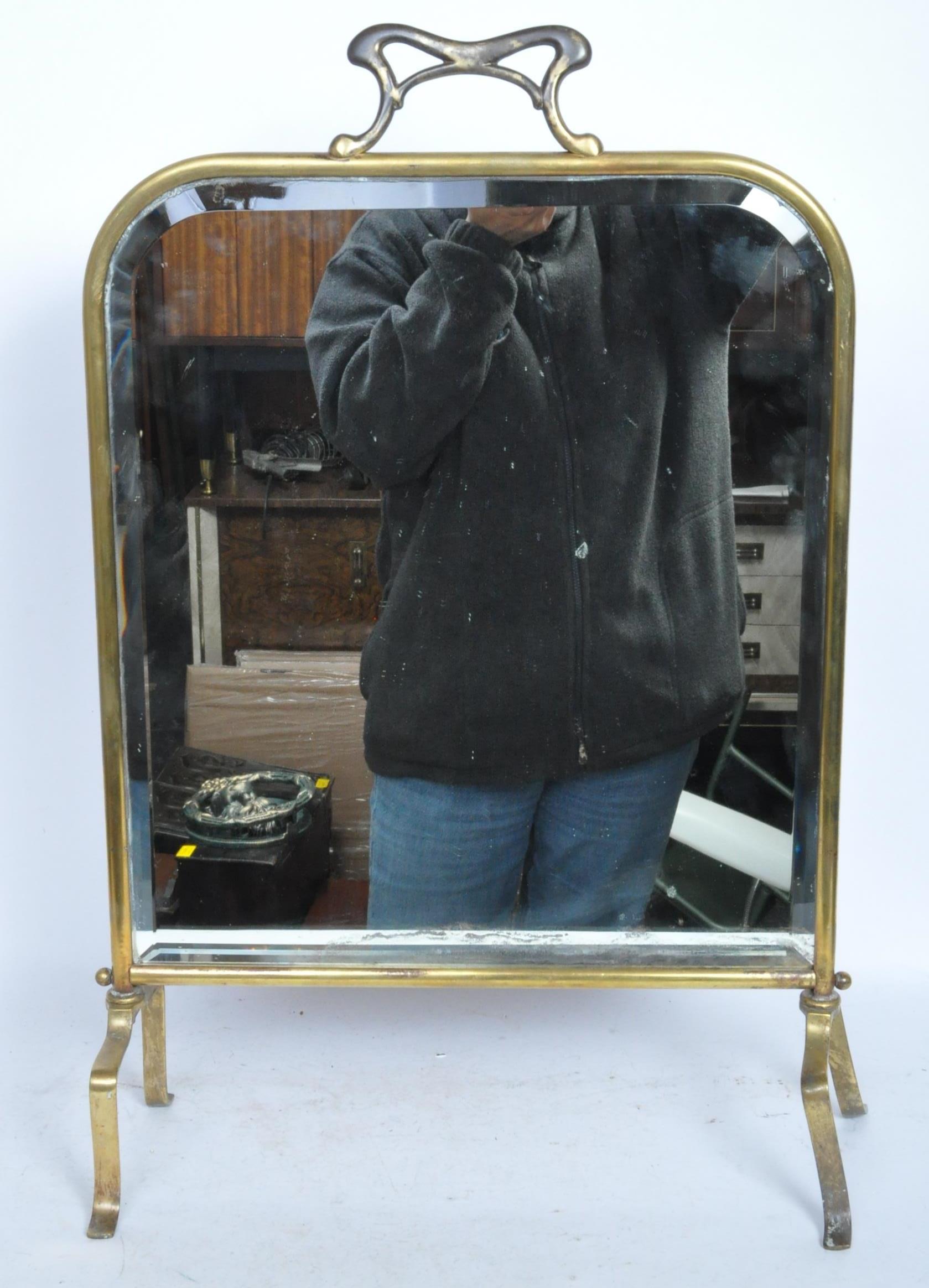 A VINTAGE ART NOUVEAU STYLE STANDING DRESSING TABLE MIRROR