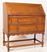 1920's CENTURY JACOBEAN REVIVAL OAK BUREAU DESK