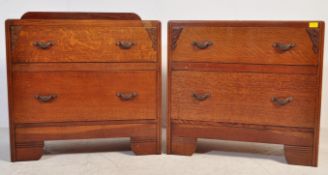 PAIR OF 1940S OAK CHEST OF DRAWERS