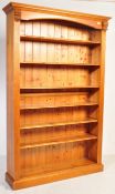 LARGE 20TH CENTURY PINE BOOKCASE DISPLAY CABINET
