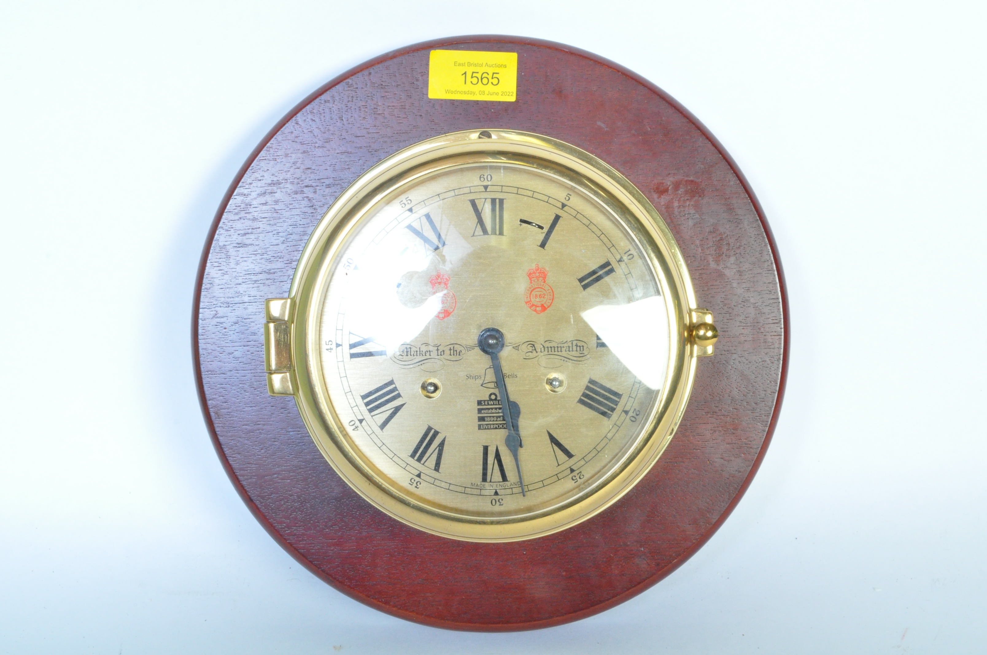 SEWILLS OF LIVERPOOL ROYAL ADMIRALTY SHIPS CLOCK - Image 3 of 6