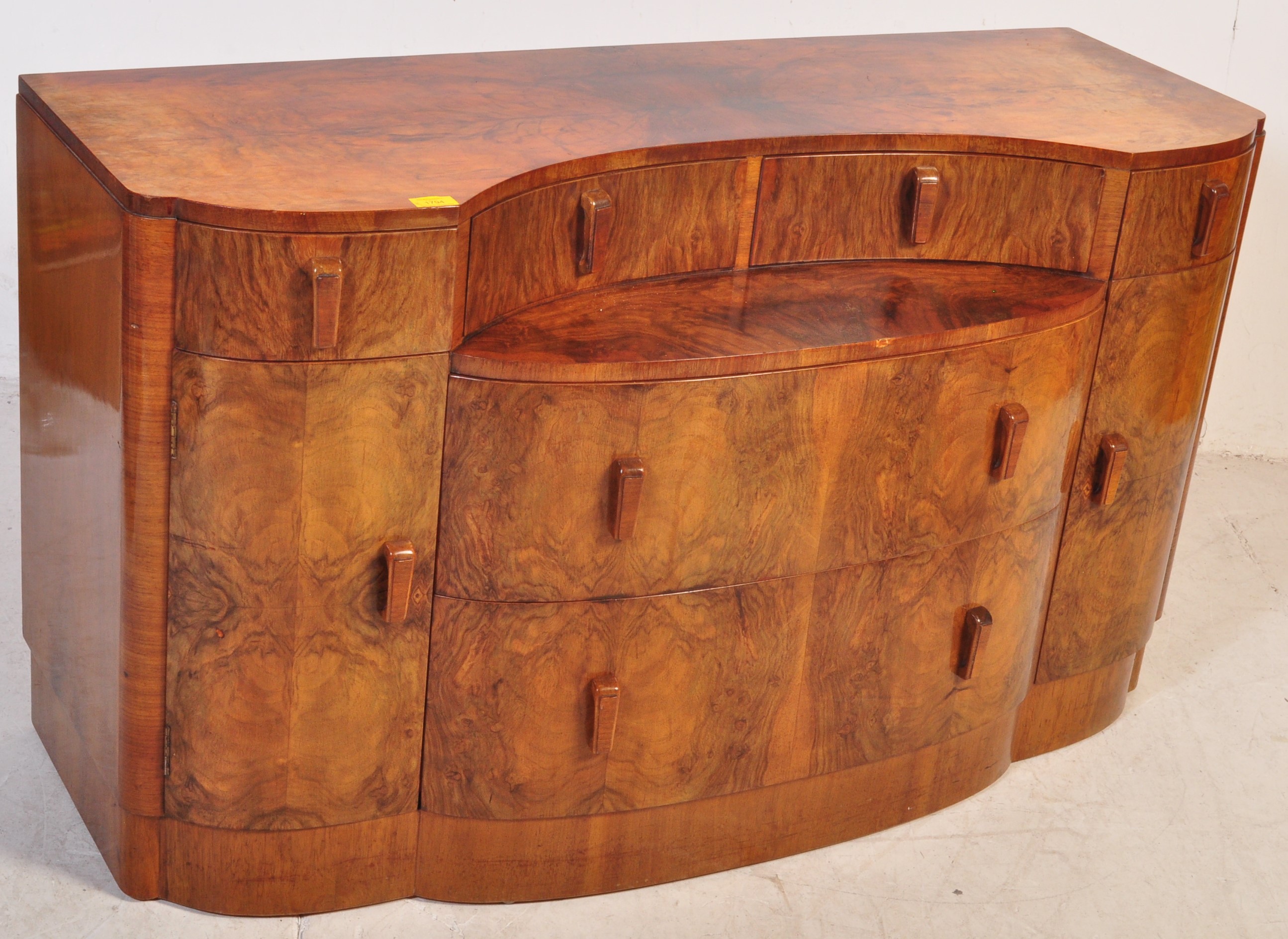 A 1930's ART DECO BURR WALNUT DRESSING TABLE CHEST - Image 2 of 9