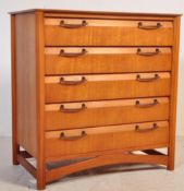 RETRO VINTAGE MID 20TH CENTURY TEAK CHEST OF DRAWERS