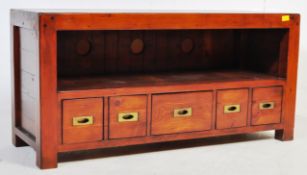 20TH CENTURY EXOTIC HARDWOOD SIDEBOARD CREDENZA