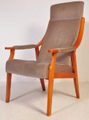 MID CENTURY 1960S TEAK WOOD ARMCHAIR