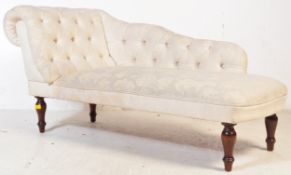 EARLY 20TH CENTURY WHITE FLORAL CHAISE LOUNGE