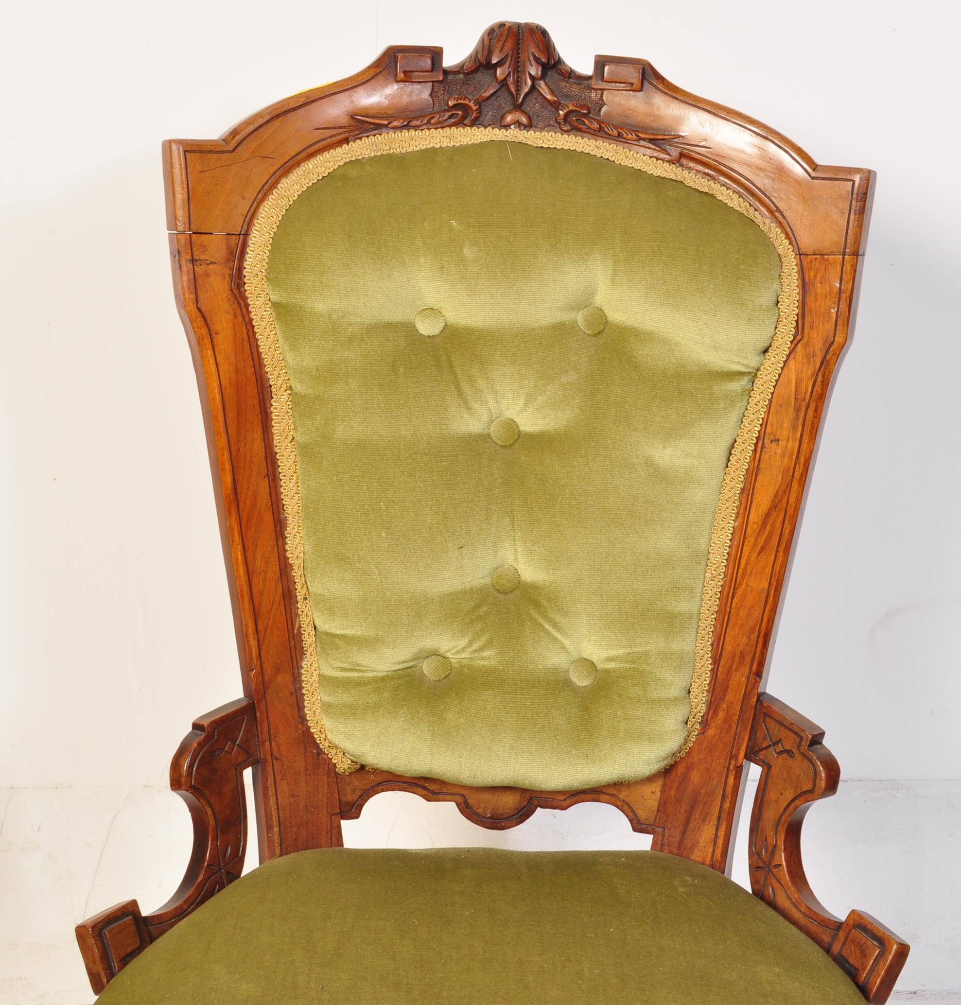 VICTORIAN HOWARD STYLE MAHOGANY ARMCHAIR & ANOTHER - Image 5 of 8