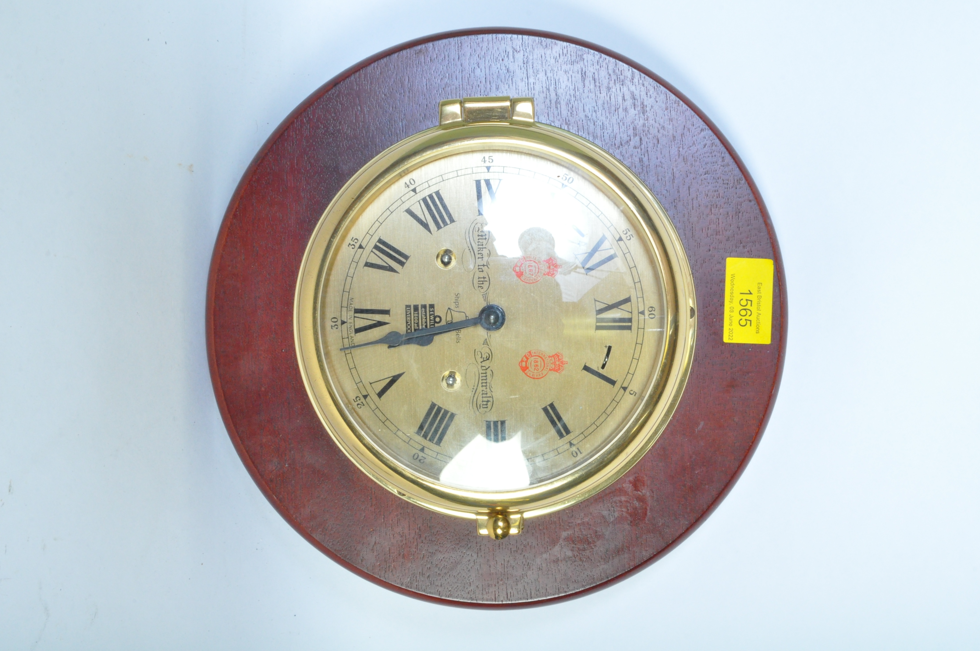 SEWILLS OF LIVERPOOL ROYAL ADMIRALTY SHIPS CLOCK - Image 5 of 6