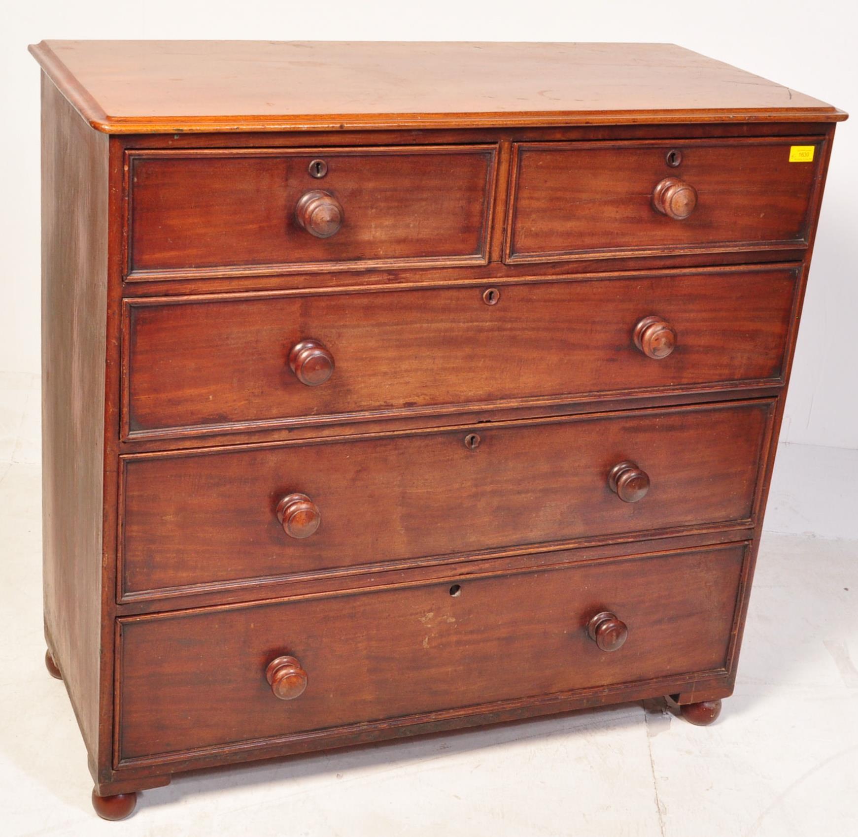 19TH CENTURY MAHOGANY CHEST OF DRAWERS - Image 2 of 9