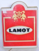 MID CENTURY LAMOT BEER LIGHT UP PERSPEX ADVERTISING SIGN