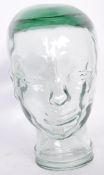 ART DECO STYLE GLASS MILLINERS PHRENOLOGY MANNEQUIN HEAD