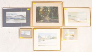 COLECTION OF LIZ THOMAS WATERCOLOUR PAINTINGS