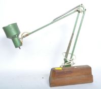 MID CENTURY RETRO GREEN ANGLEPOISE LAMP