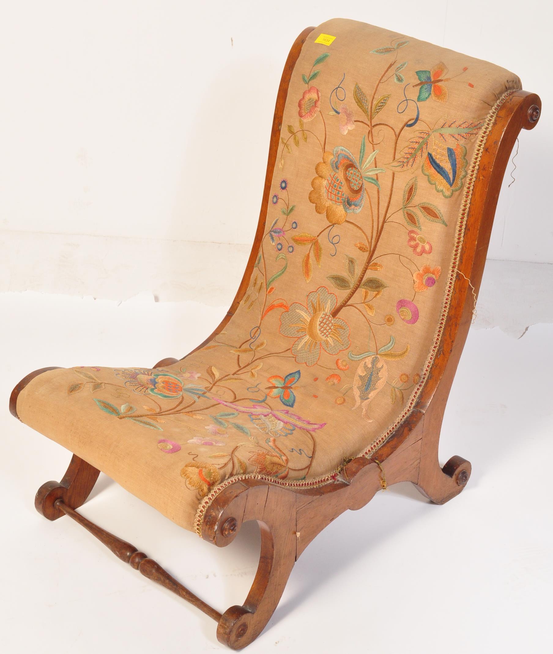 19TH CENTURY VICTORIAN AESTHETIC PERIOD NURSING CHAIR - Image 2 of 9