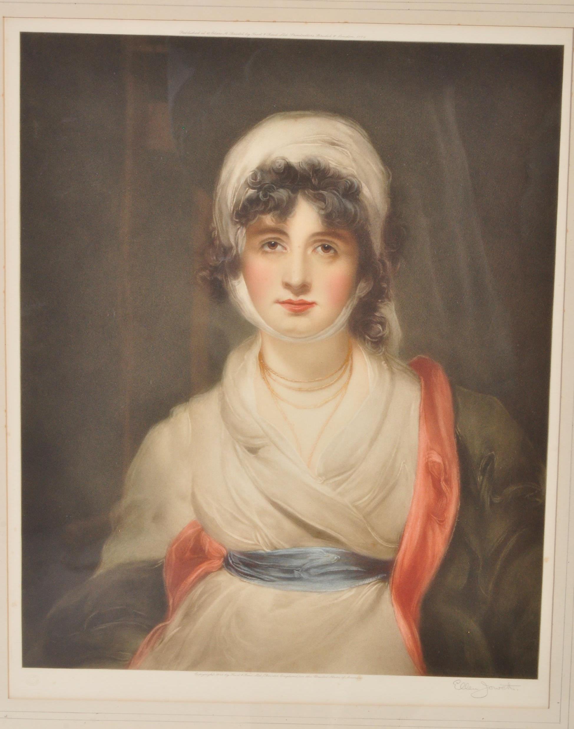 ELLEN JOWETT MEZZOTINT - EDWARD WARDLE MRS SIDDONS PORTRAIT - Image 2 of 8