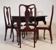 20TH CENTURY AFRICAN MAHOGANY DINING TABLE & CHAIRS