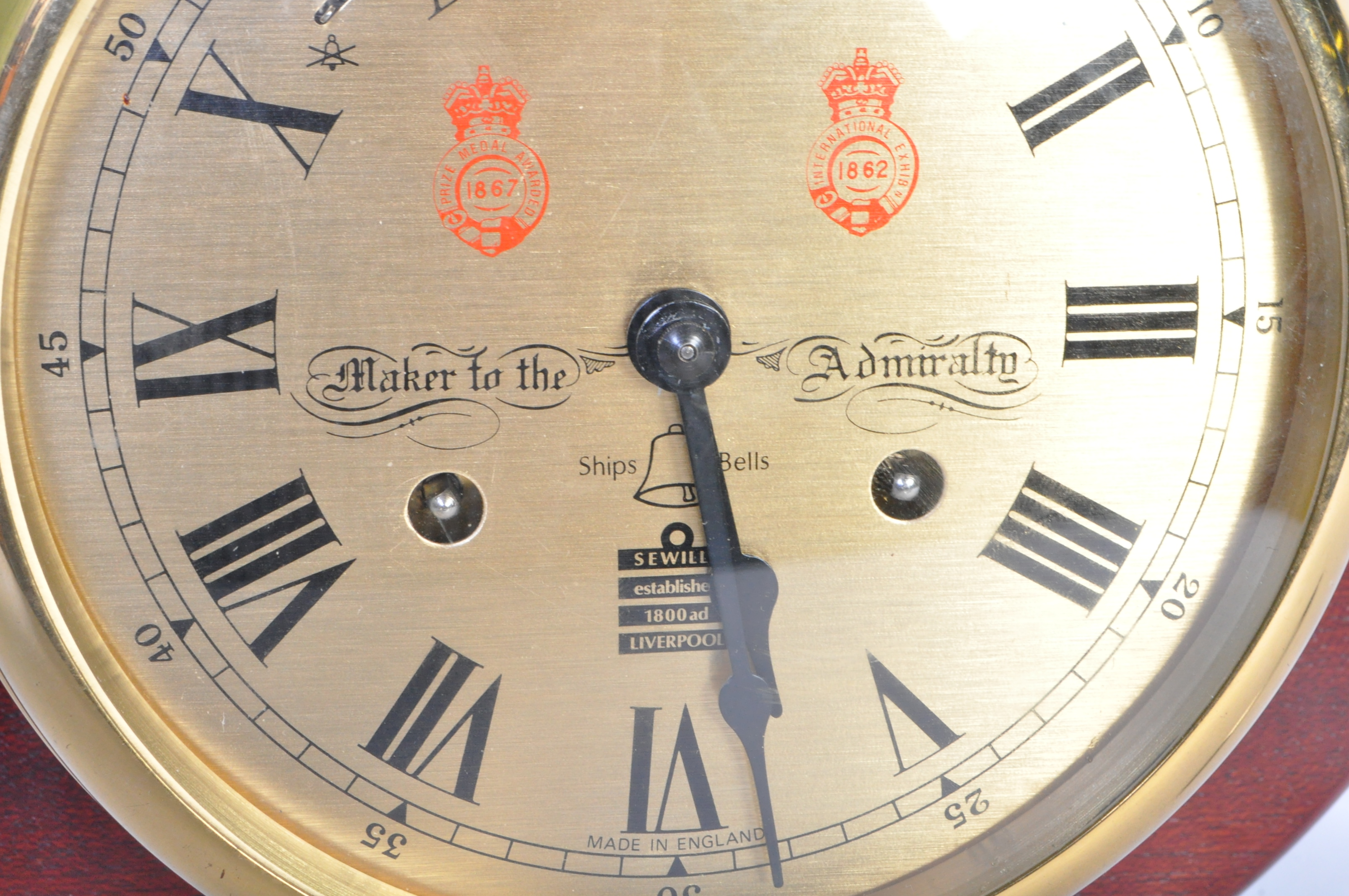 SEWILLS OF LIVERPOOL ROYAL ADMIRALTY SHIPS CLOCK - Image 2 of 6