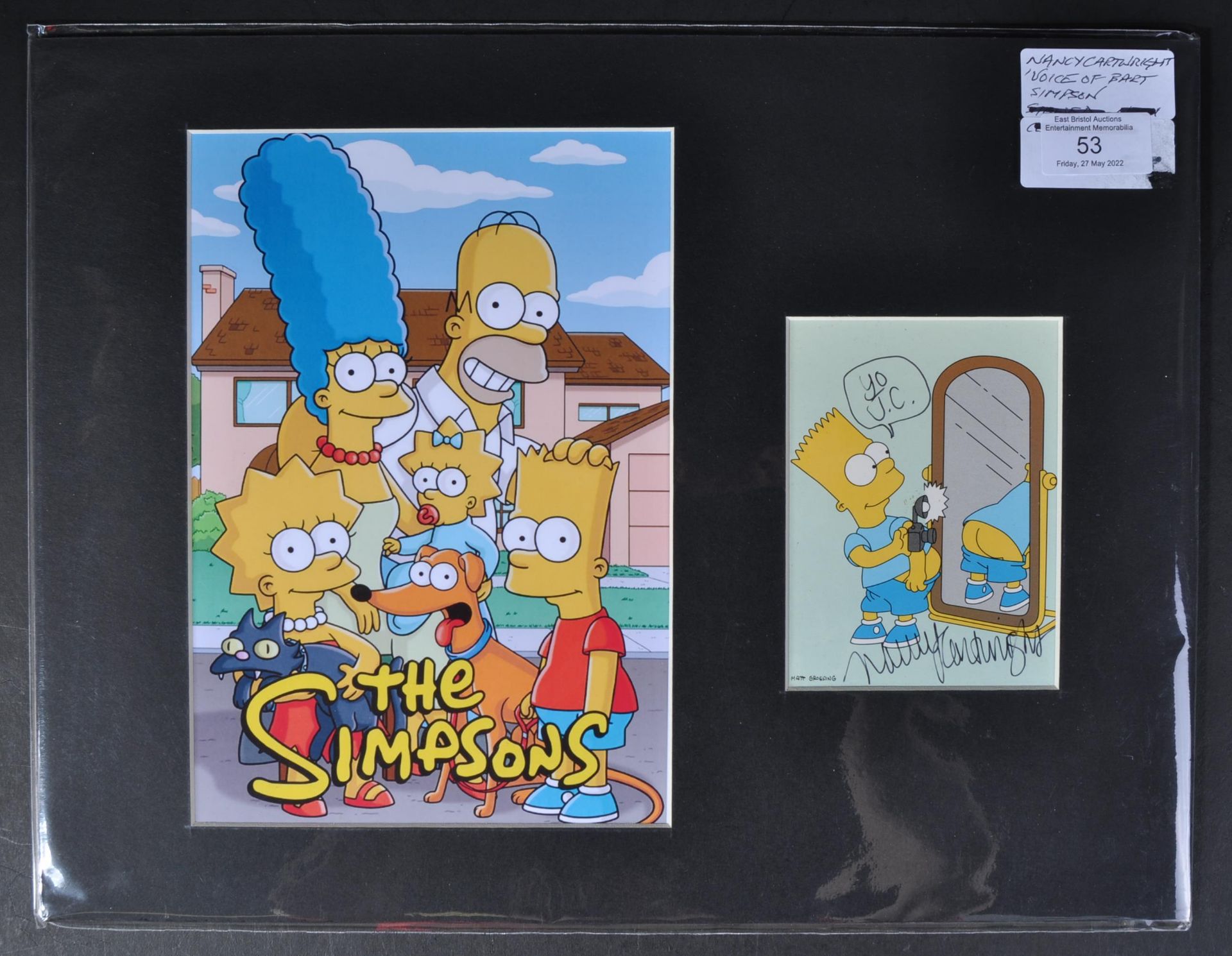 THE SIMPSONS - NANCY CARTWRIGHT - AUTOGRAPHED POSTCARD