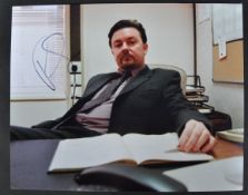 RICKY GERVAIS - THE OFFICE - AUTOGRAPHED 8X10" PHOTO - AFTAL