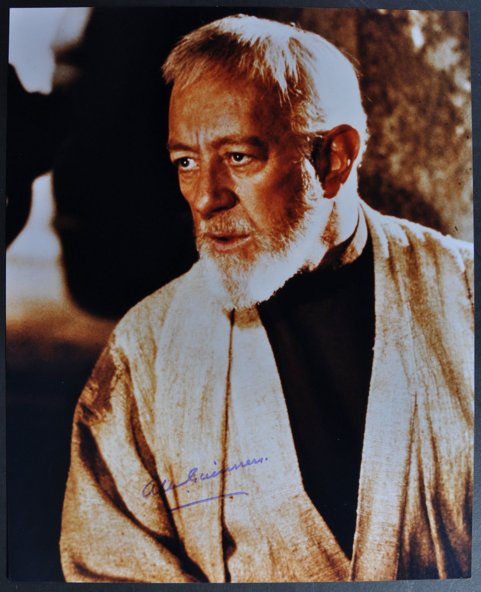 SIR ALEC GUINNESS (1914-2000) - SCARCE STAR WARS AUTOGRAPH ACOA