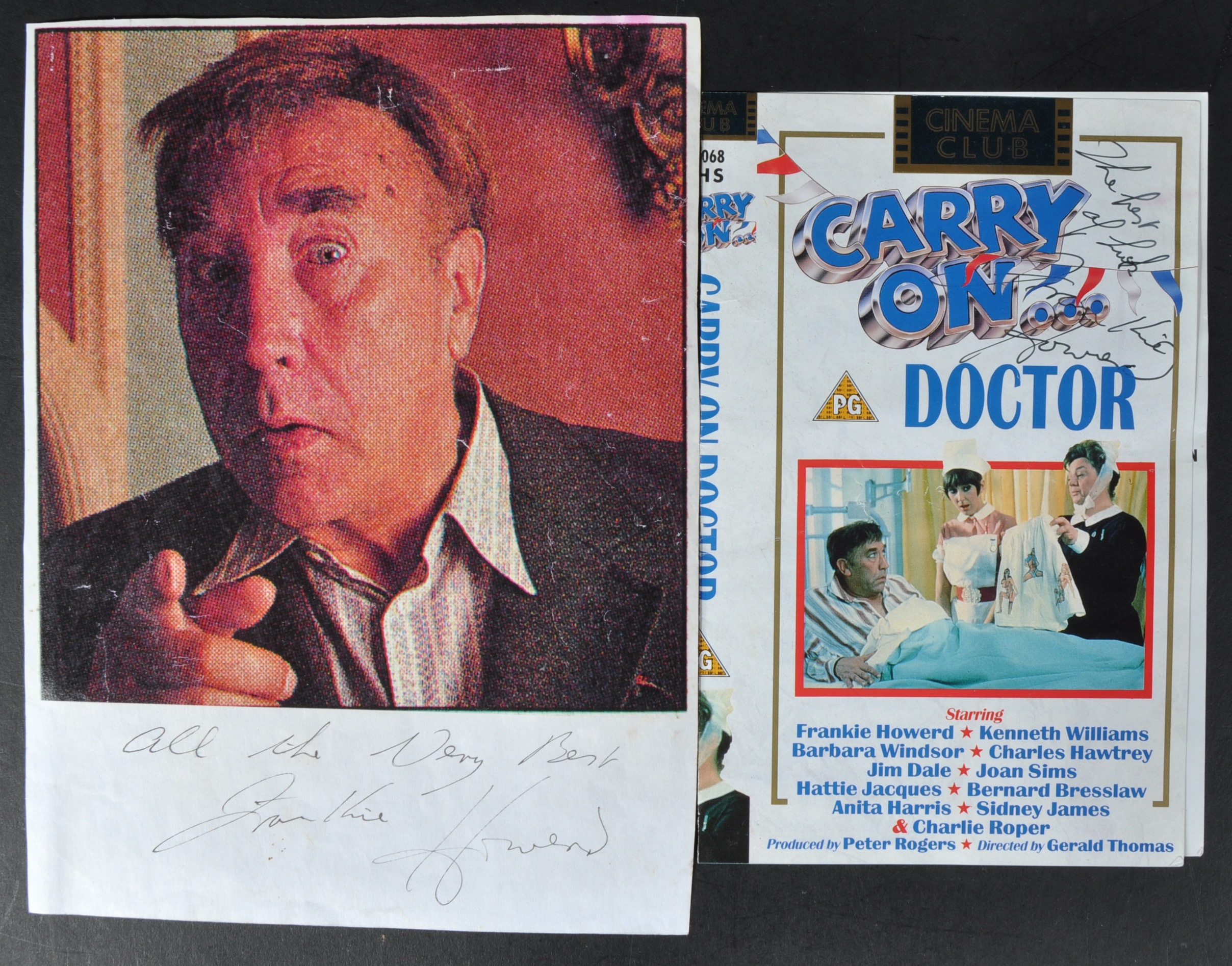 FRANKIE HOWERD - CARRY ON DOCTOR - AUTOGRAPHS