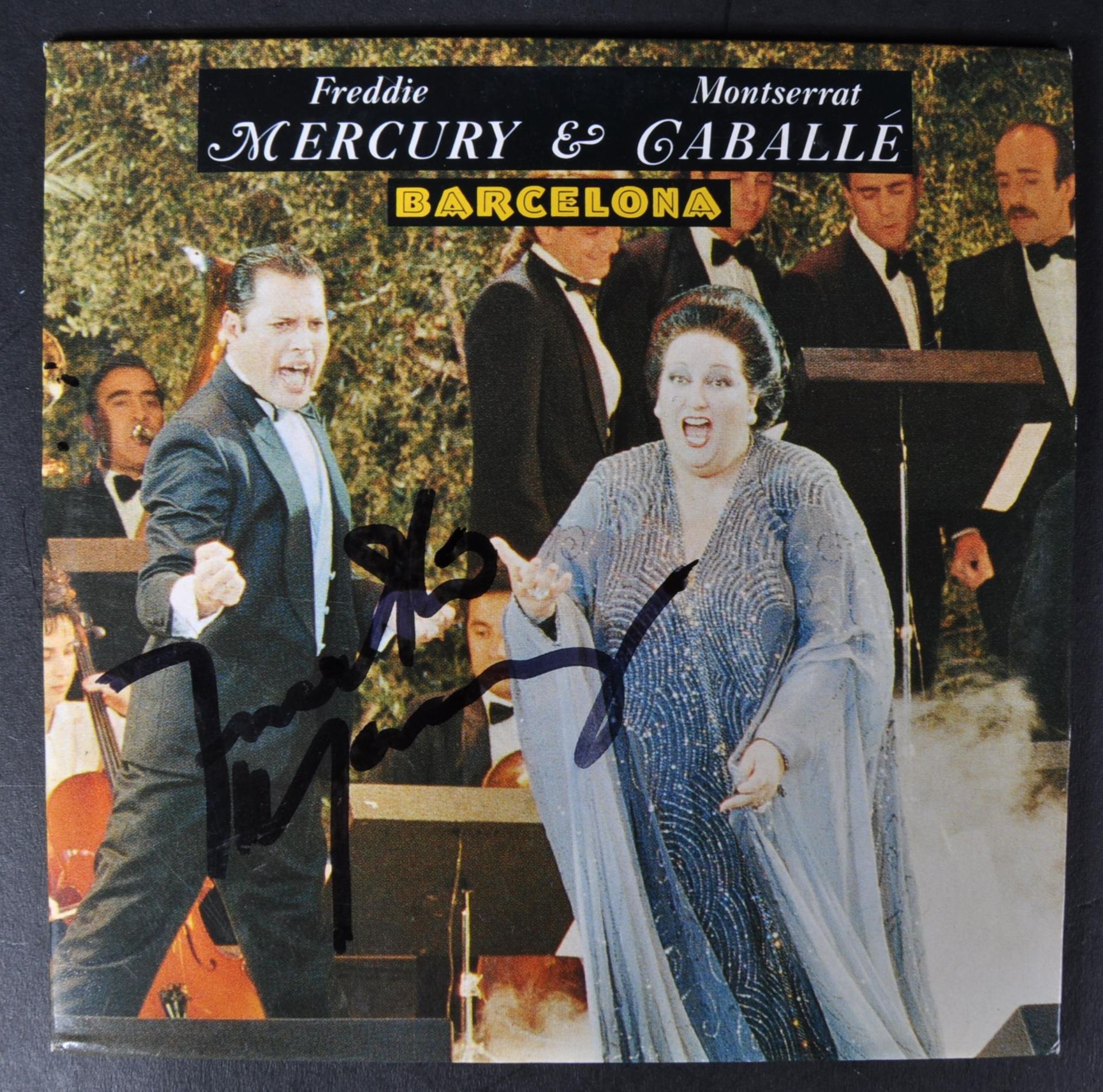 QUEEN - FREDDIE MERCURY (1946-1991) - AUTOGRAPHED CD SINGLE ' BARCELONA '