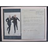 MORECAMBE & WISE - AUTOGRAPHED PHOTOGRAPH & LETTER