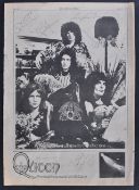 QUEEN - FULL BAND SIGNED NEWSPAPER ARTICLE PAGE