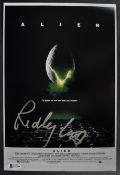 RIDLEY SCOTT - ALIEN - AUTOGRAPHED MINIPOSTER - BECKETT COA