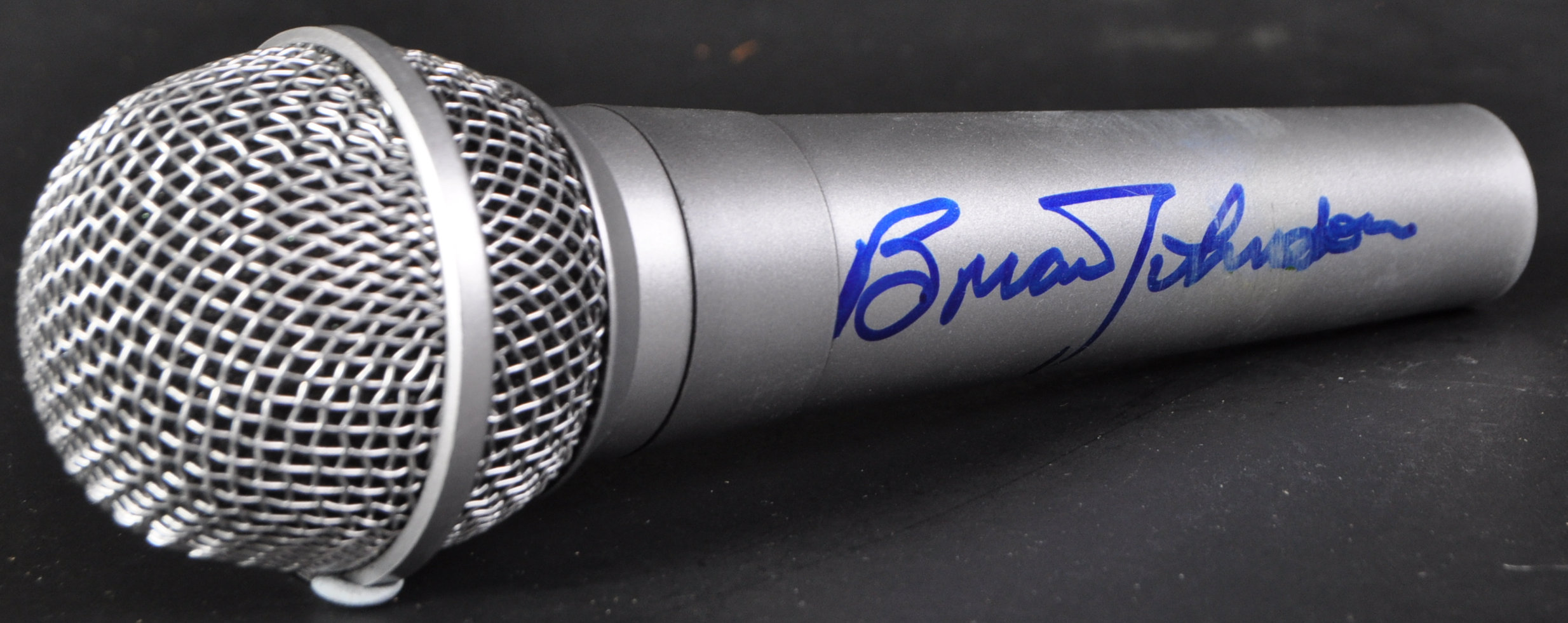 AC/DC - BRIAN JOHNSON - AUTOGRAPHED MICROPHONE - AFTAL