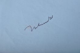 MUHAMMAD ALI (1942-2013) - 'THE GREATEST' - AUTOGRAPH ON ALBUM PAGE