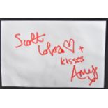 AMY WINEHOUSE (1983-2011) - SCARCE AUTOGRAPH ON CARD - AFTAL AUTHENTICATION