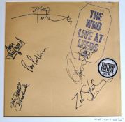 THE WHO - FULL BAND AUTOGRAPHED LIVE AT LEEDS LP COVER