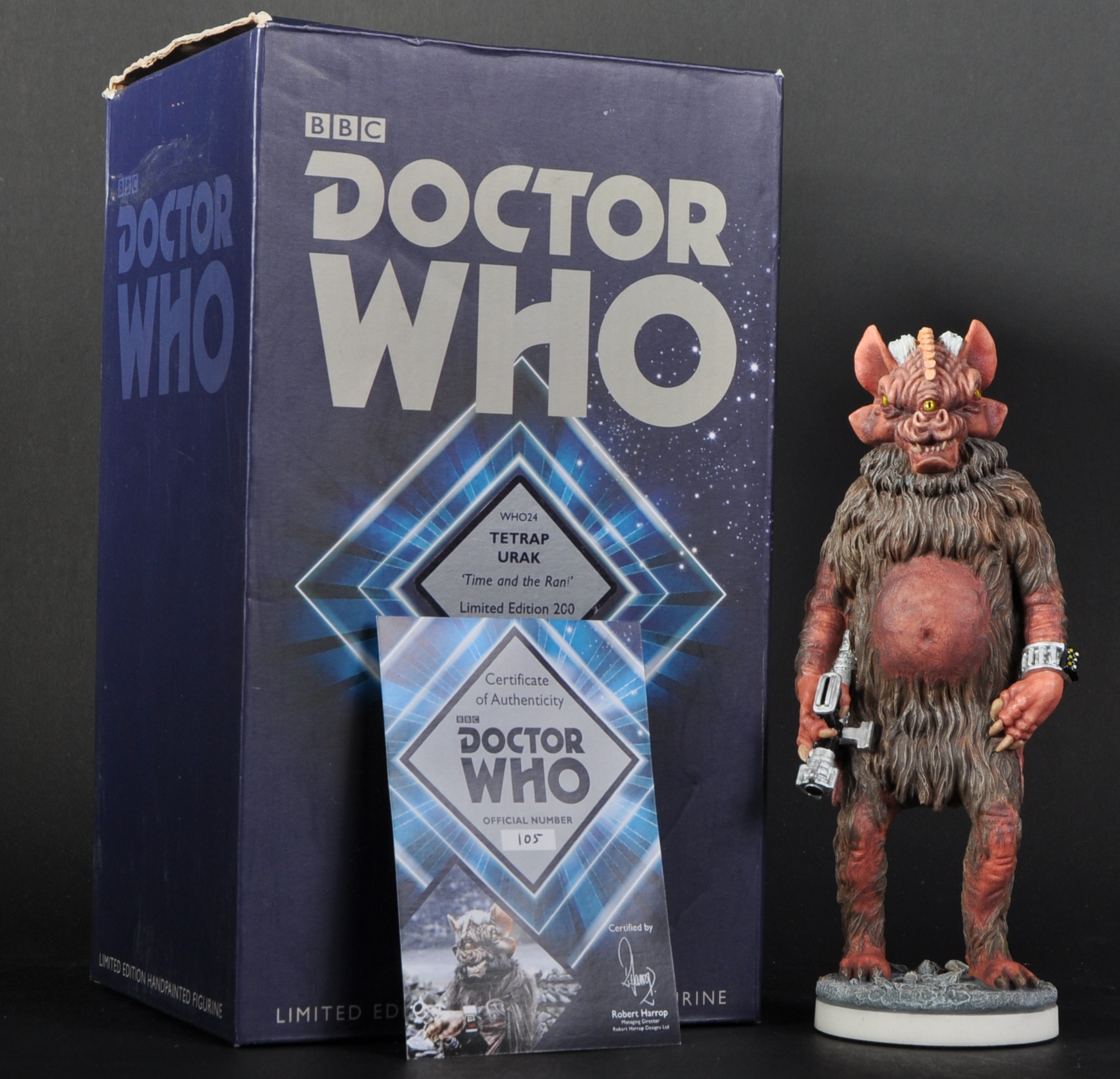 DOCTOR WHO - ROBERT HARROP - LTD ED HAND PAINTED FIGURINE