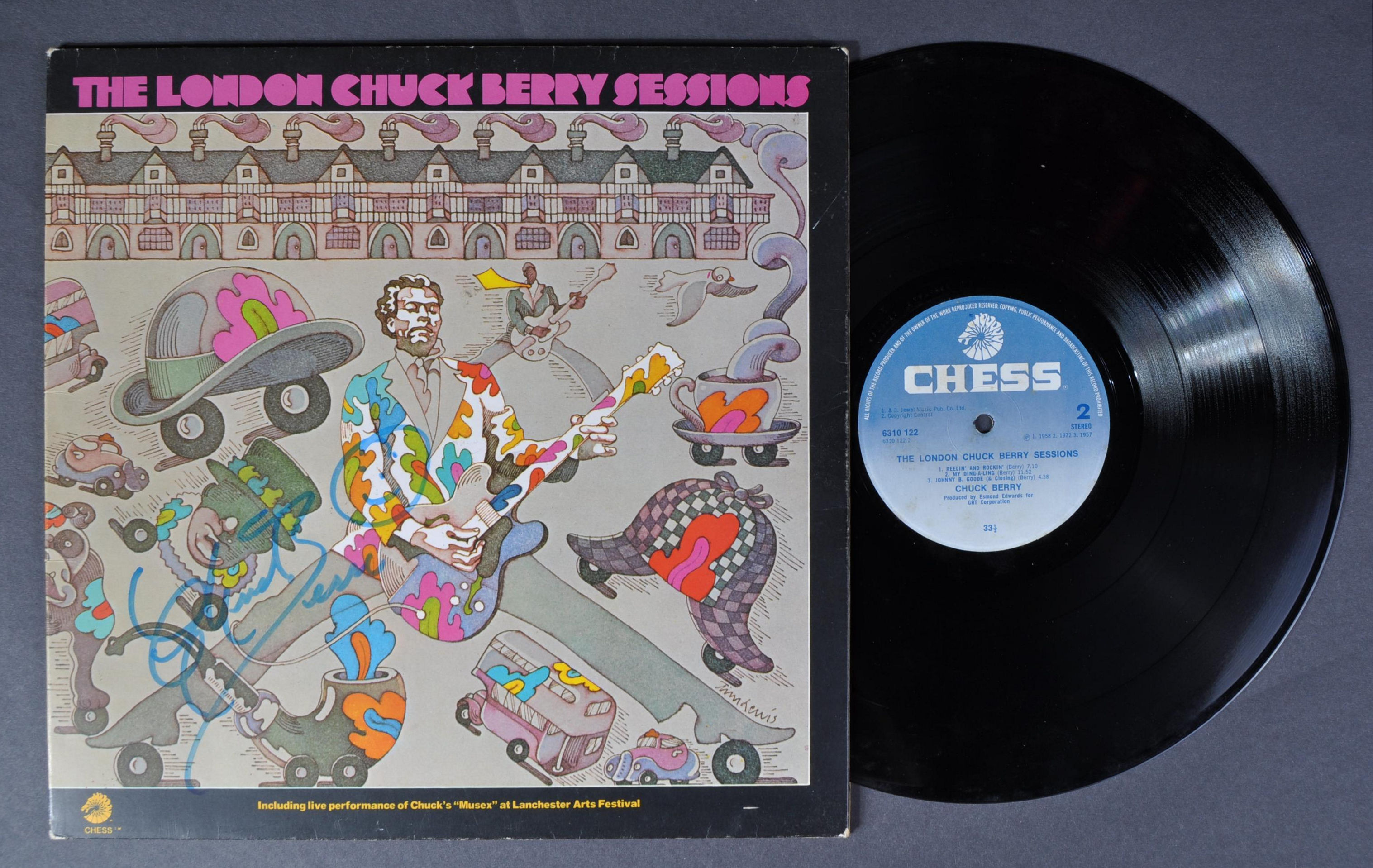 CHUCK BERRY - THE LONDON SESSIONS - AUTOGRAPHED LP