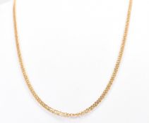 GOLD FLAT CURB LINK CHAIN NECKLACE
