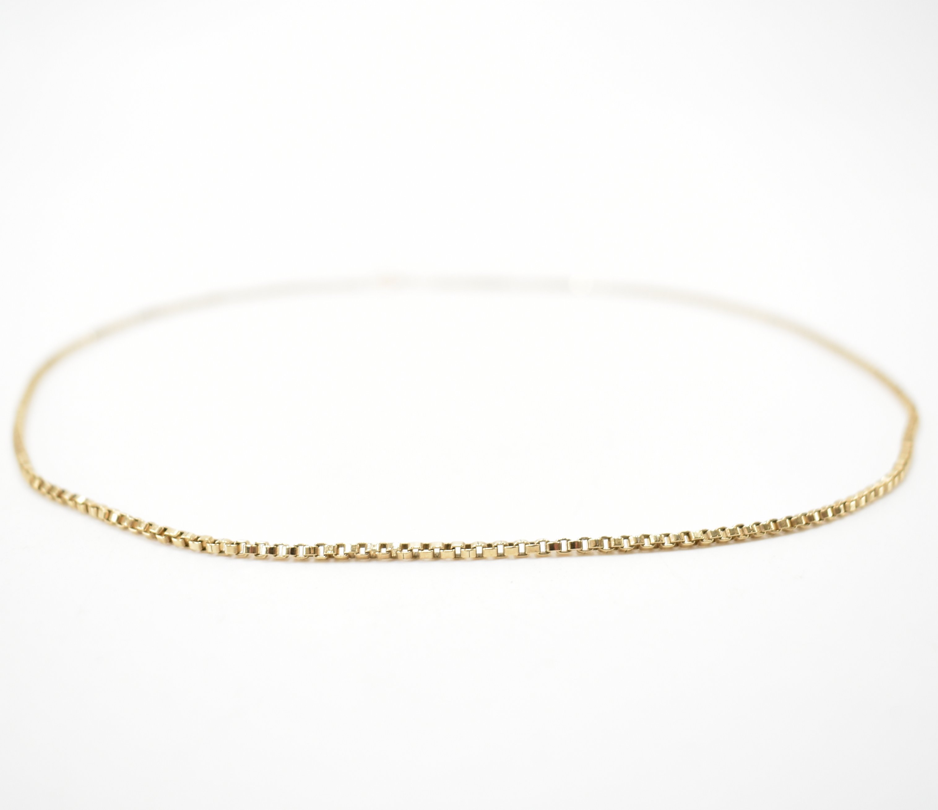 HALLMARKED 9CT BOX CHAIN NECKLACE - Image 2 of 4