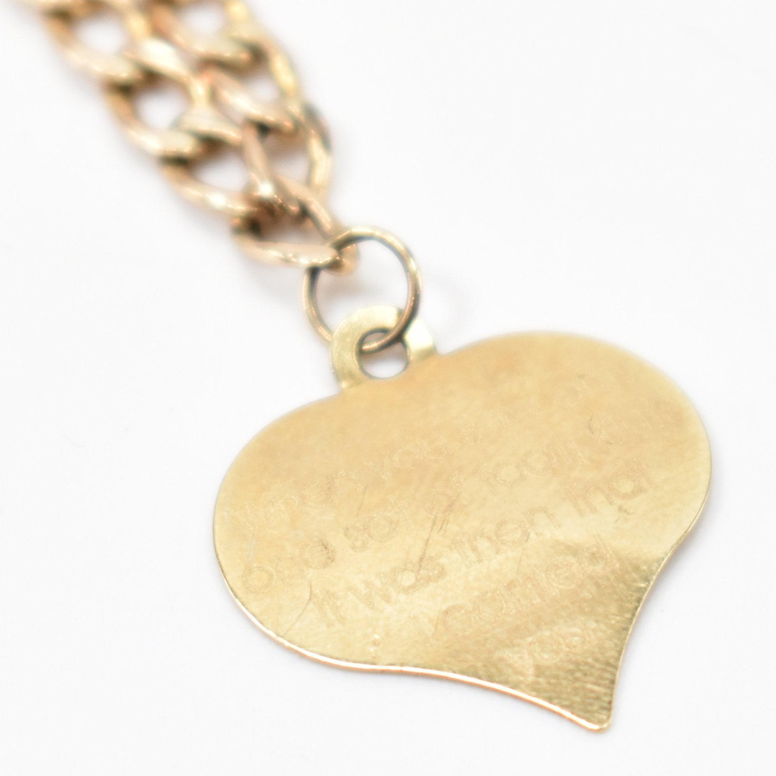 VINTAGE GOLD CHAIN HEART PADLOCK BRACELET - Image 5 of 10