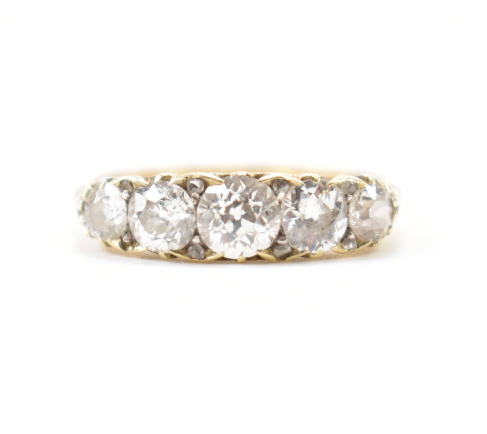 GOLD & DIAMOND FIVE STONE RING