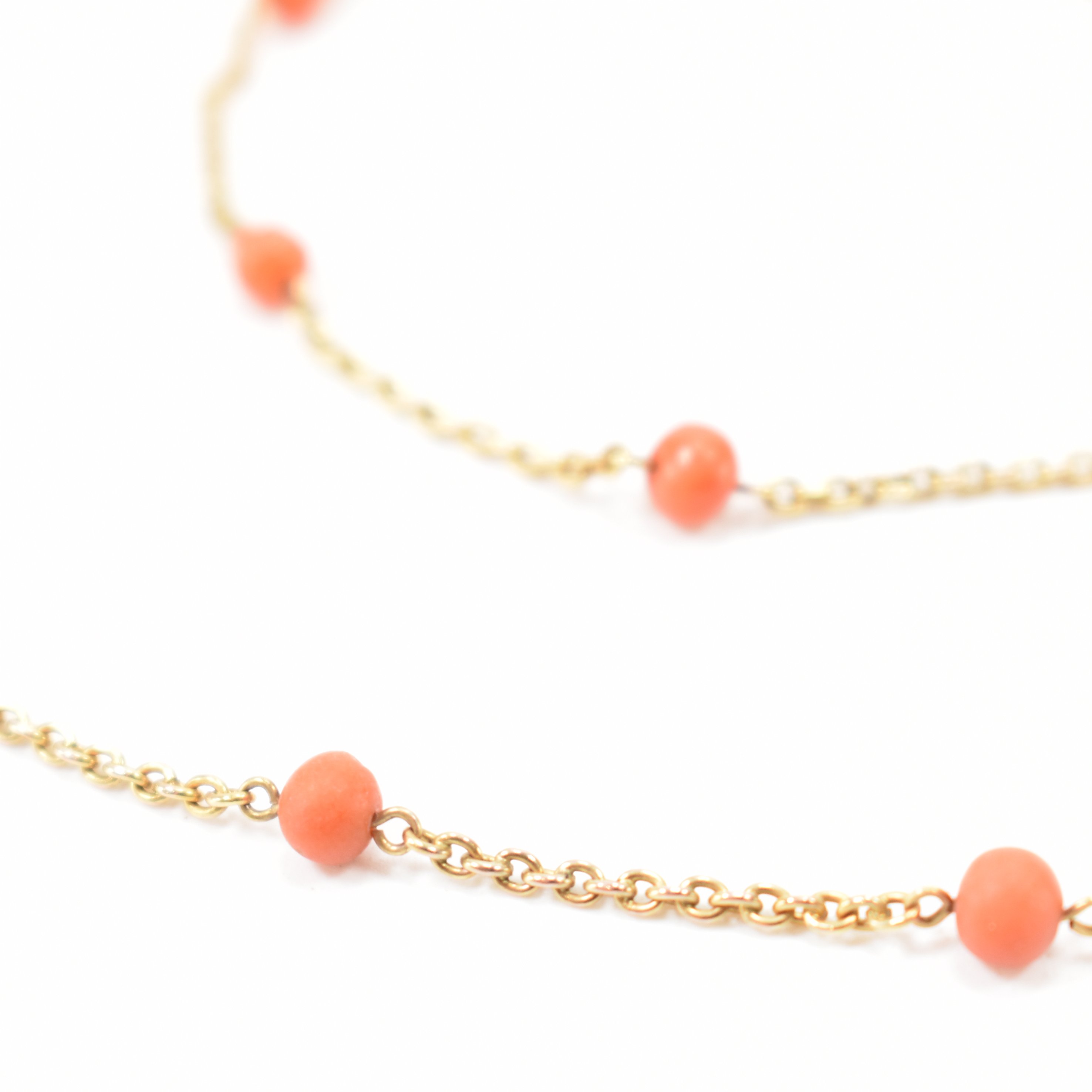 VICTORIAN GOLD & CORAL BRACLET & NECKLACE SET - Image 2 of 5