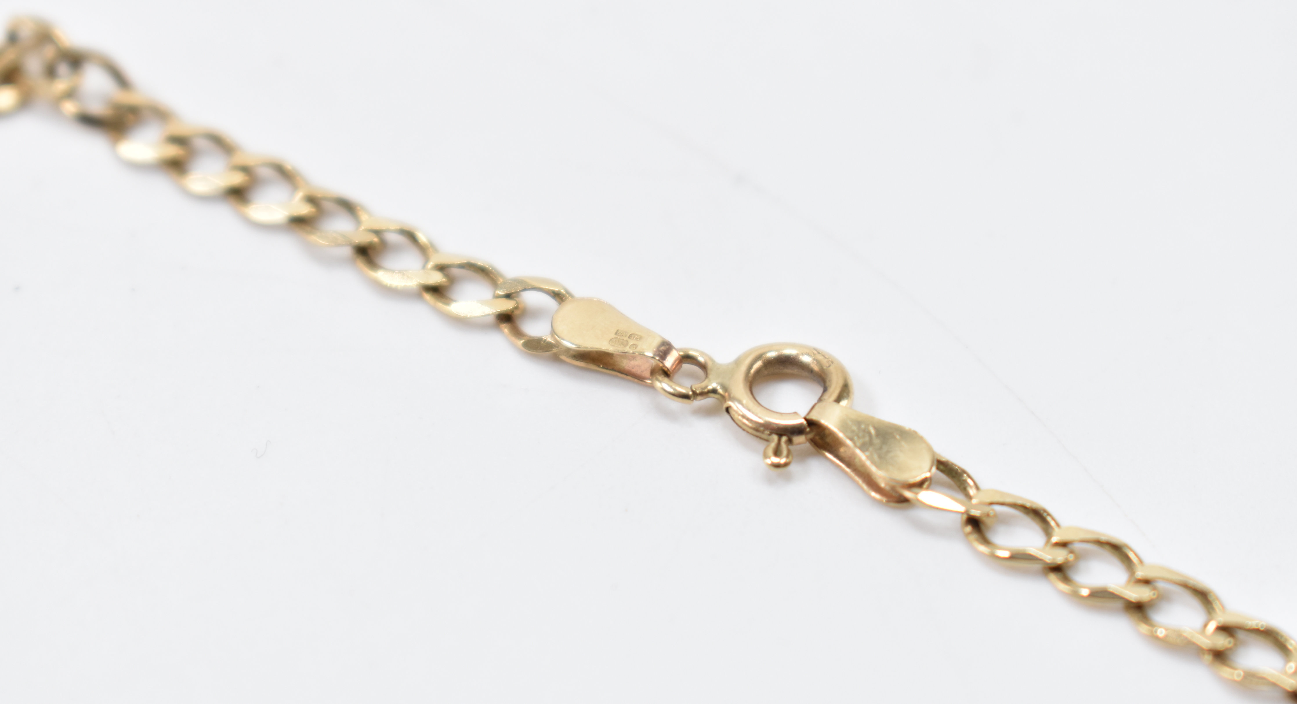 HALLMARKED 9CT GOLD FLAT LINK NECKLACE CHAIN - Image 6 of 6
