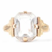 GOLD & WHITE STONE DRESS RING